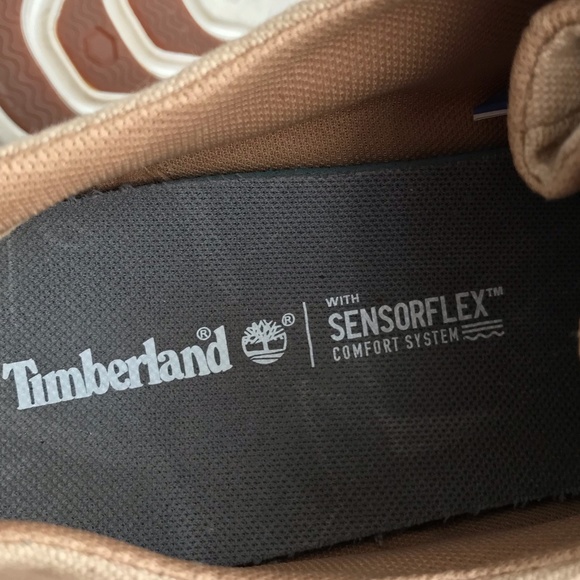 Sz 10.5 Timberland Desert Boots tan canvas comfort main image 12